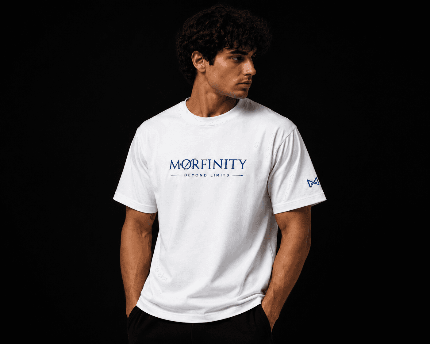 Beyond Limits Tee T-shirt mockup by Morfinity